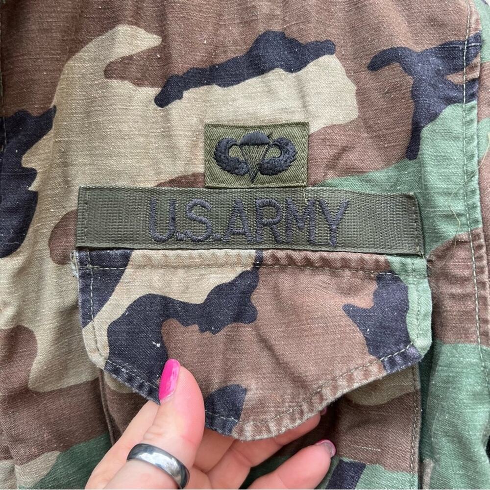 Vintage Old School Camo US Army Airborne Coat Cold Weather Field Medium Short - Picture 5 of 12